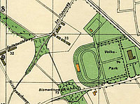 Volkspark und SA-Sportschule im Stadtplan 1937